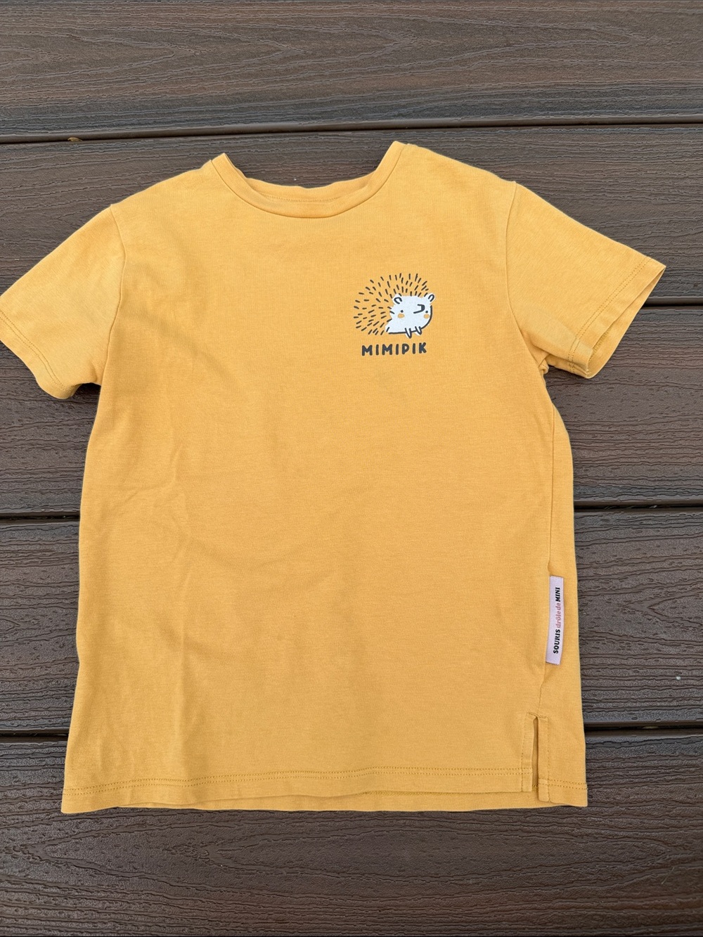 Kids' Yellow Hedgehog Graphic Tee